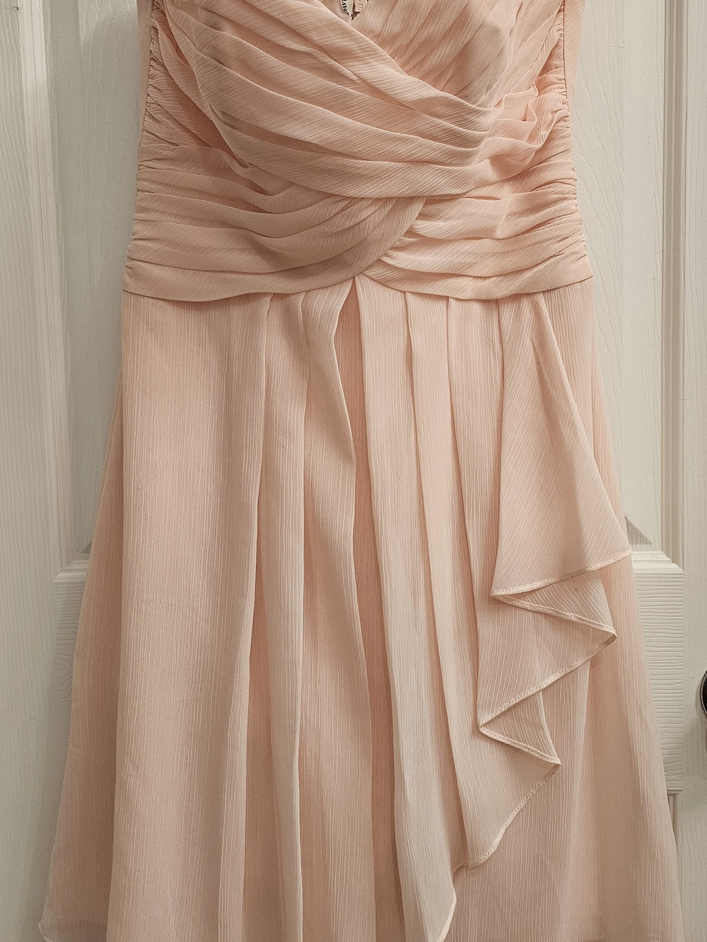 David's Bridal Light Blush Chiffon Dress Size 4